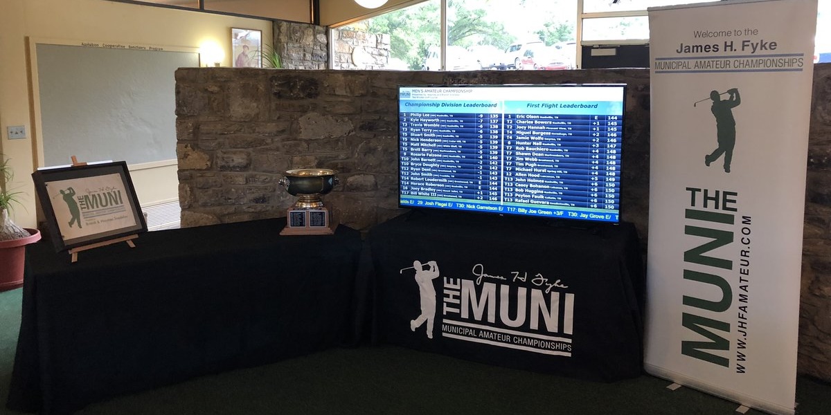 The scoring table at the James H Fyke Amateur
